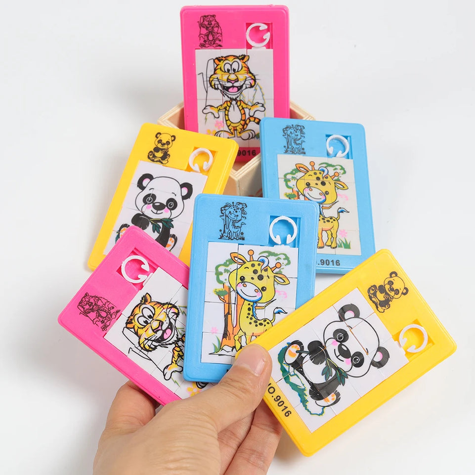10Pcs Cute Move Animal Jigsaw Puzzle Kids Birthday Party Gift Baby Shower Children Educational Toys Souvenir Party Favors Reward