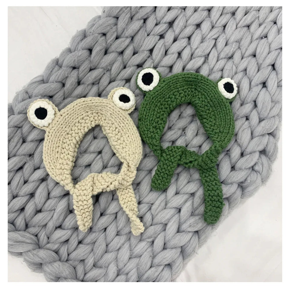 Winter Skullies 2023 Women Frog Hat Crochet Knitted Hat Costume Beanie Hats Cap Women Gift Baby Anime Hat Photography Prop Party
